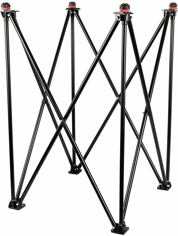 Kwickk Adjustable Easy Fold Carrom Stand Carrom Stand(Steel, Plastic, Black)