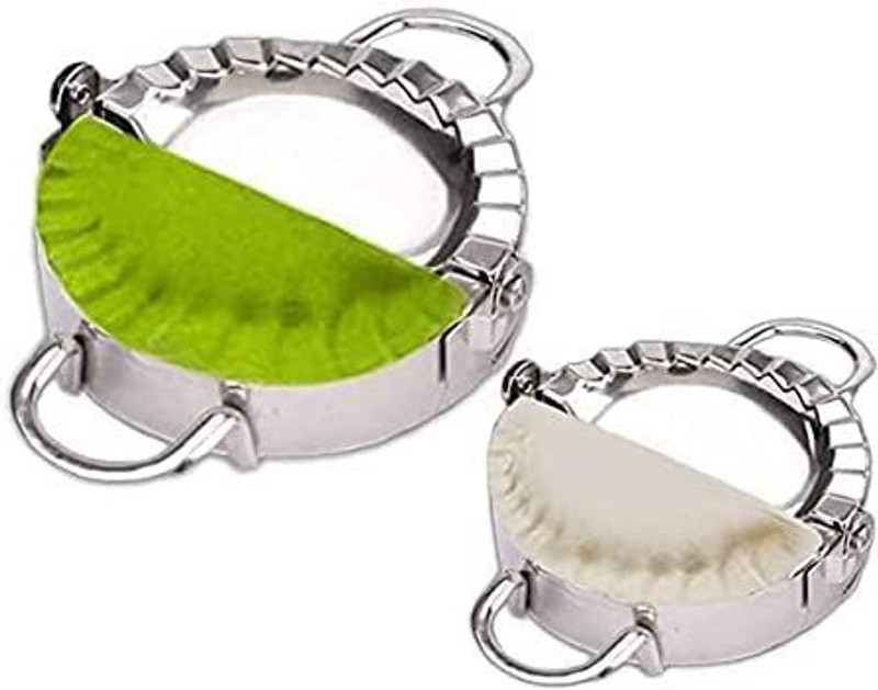 Dalvi Stainless Steel Dumpling Momos Maker Dough Press Mould Wrapper Dough Cutter Stainless Steel Steamer(0.1 L)