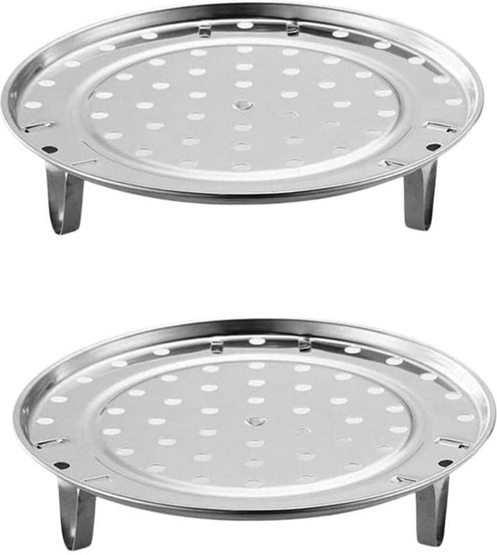 SHIV SALES Stainless Steel Idli Dhokla Steamer Plates Set with Stand Cooker Tray Stainless Steel Steamer(2 L)
