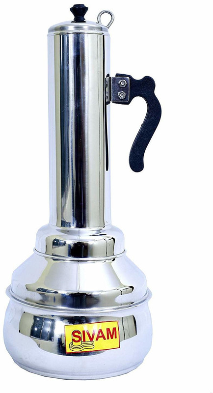 sivam Stainless Steel Puttu Kudam with Bulge Vessel Steel Steamer(0.5 L)