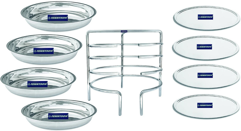 TENNYSON STAINLESS STEEL 4 PLATES PUTTU / VADAGAM PLUS 4 DHOKLA PLATES WITH STAND Stainless Steel Steamer(0.8 L)