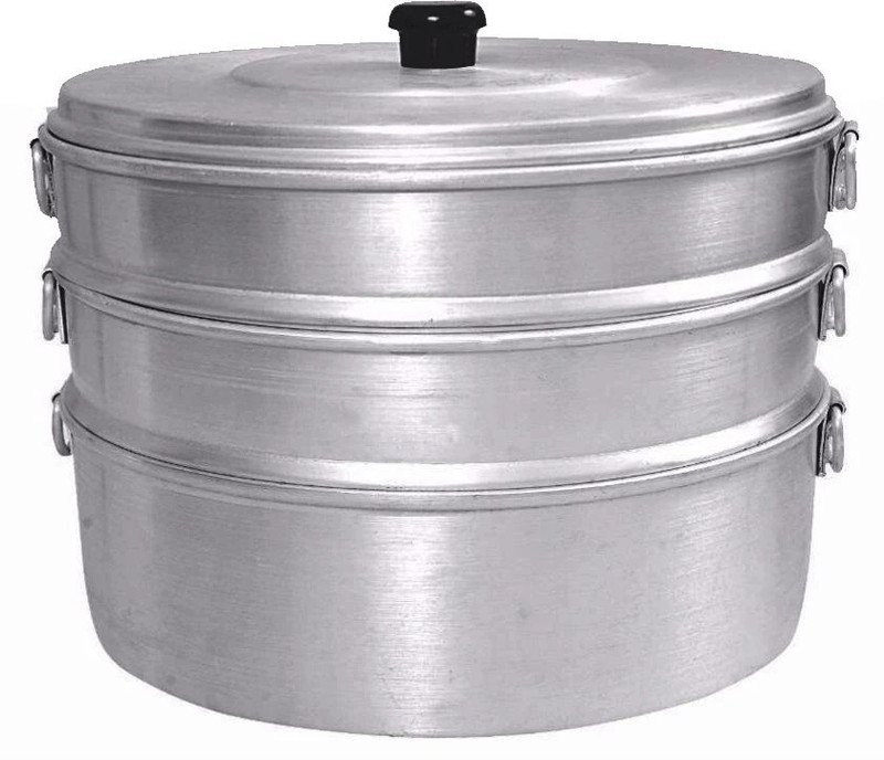 KC Momos Diamm: 8 Inch with 3 Tier Aluminium Steamer(3 L)