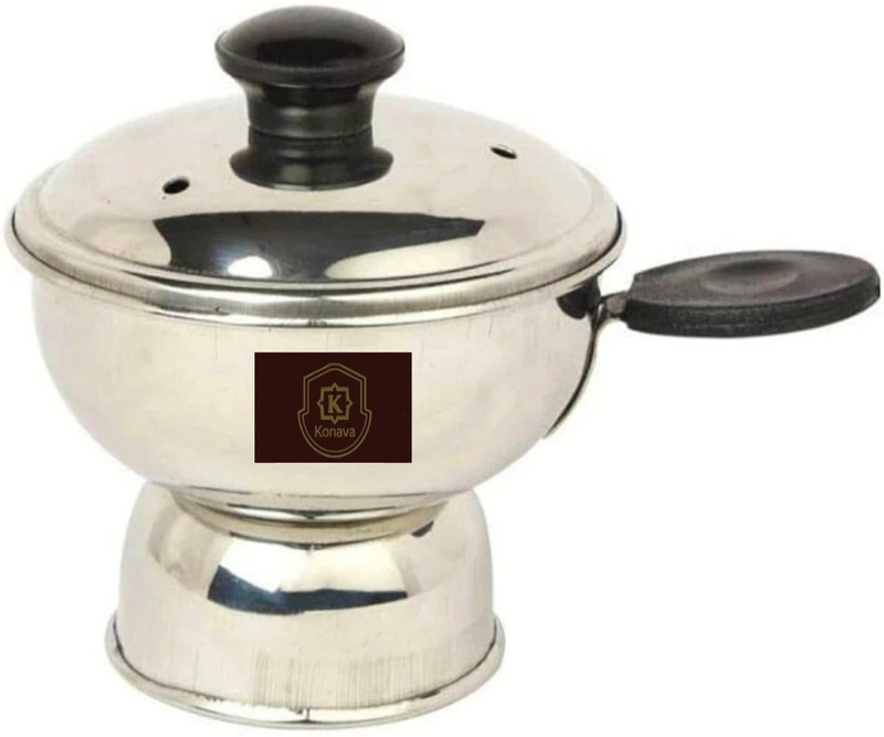 Ourlucky Chiratta Puttu Chirattaputtu Maker with Lid with Pressure Cooker Use - Stainless Steel Steamer(0.3 L)