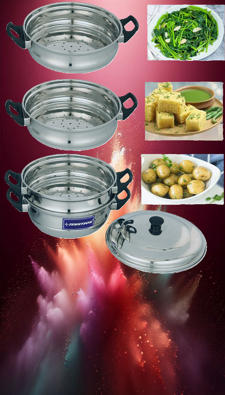 TENNYSON MOMOS SMALL 4 TIER Stainless Steel Steamer(6.8 L)