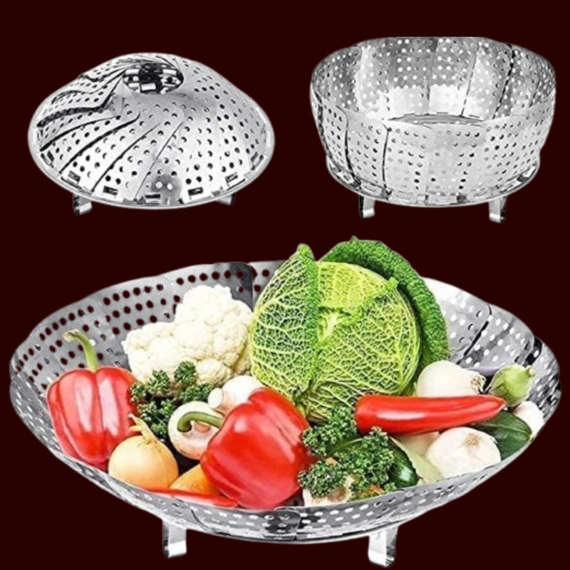 TIADINE Seamless Design Steamer for Improved Kitchen Hygiene Steel Steamer(1 L)