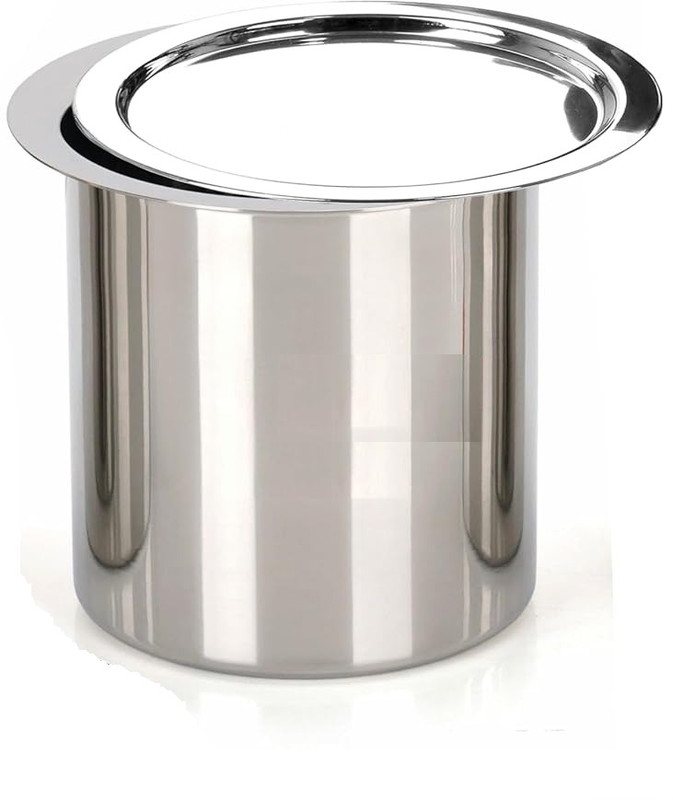 BartanStar Stainless Steel 1 LTR Flat Based Deep Milk Boiling Gunj Stainless Steel Steamer(1 L)