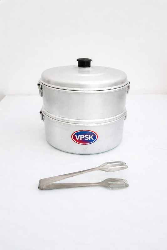 VPSK 2Tier momo steamer WITH FREE TONG foridli |Dimsum|momos |used for onlyhome Aluminium Steamer(2 L)