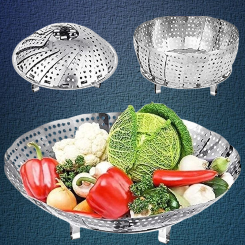 TIADINE Durable Hinge Design Steamer for Thousands of Folds Steel Steamer(1 L)