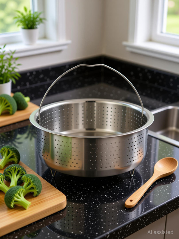 hirva creation Stainless Steel Steamer Basket for Cooking & Straining Stainless Steel Steamer(3.6 L)