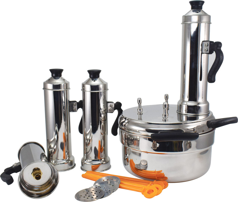 Watson 4-in-1 Puttu Maker | Multi Cylinder Puttu Kudam | Gas & Induction Compatible Stainless Steel Steamer(3.5 L)