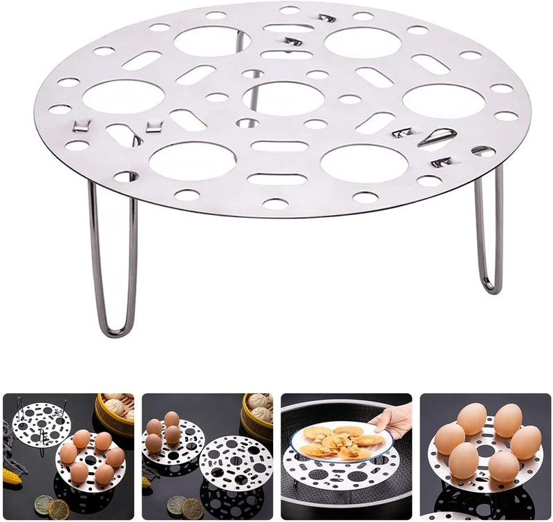 HomeFast Egg Steamer Rack 304 Stainless Steel Foldable Steaming Basket Stainless Steel Steamer(0.5 L)