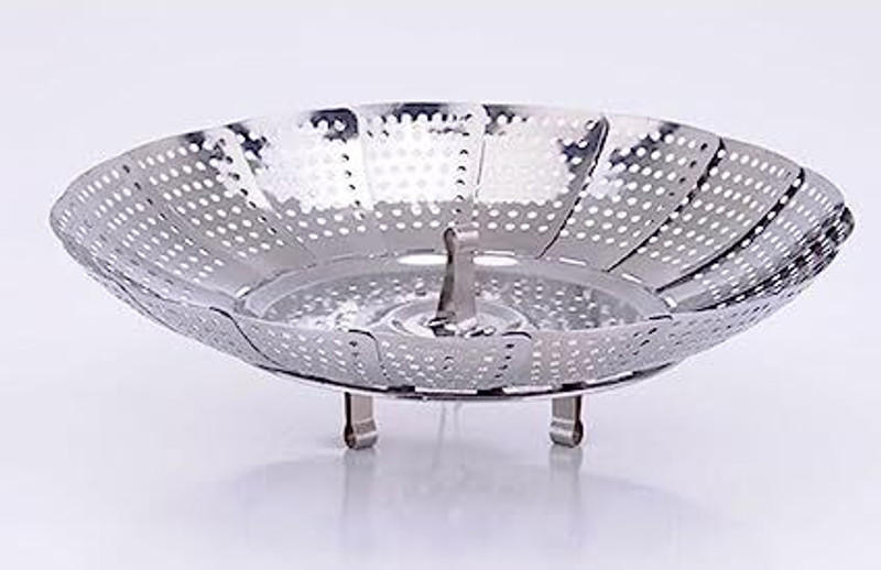 DARSHANAM WORLD Steamer Pots Pans Foldable Multipurpose Fruit Bowl Steamer Stainless Steel Steamer(1 L)