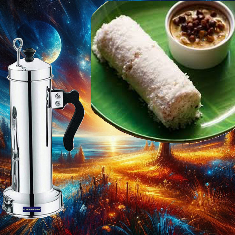 TENNYSON KUZHAI PUTTU / PIPE PUTTU MAKER Stainless Steel Steamer(0.4 L)