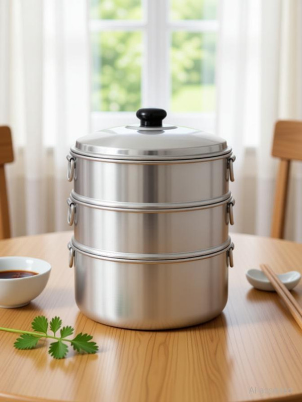 SHRI VASUNDHRAM momos Steamer Diamm: 8/3 Aluminium Steamer(3 L)