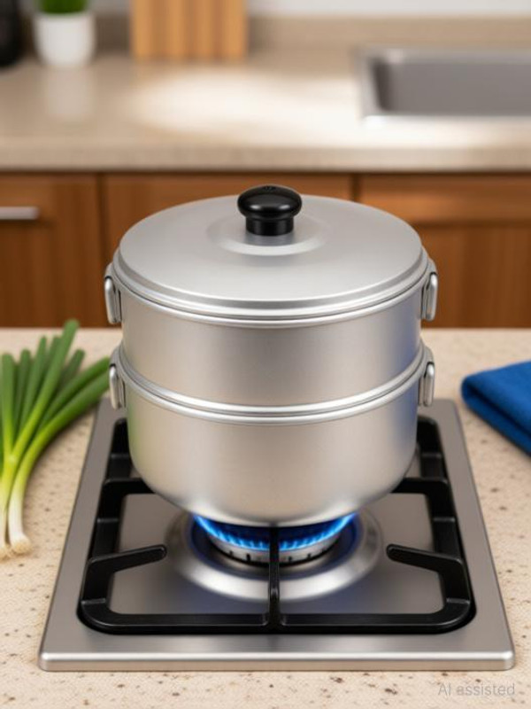SHRI VASUNDHRAM Aluminium Momo Steamer | Idli, Dimsum & Veg Steamer Aluminium Steamer(2 L)