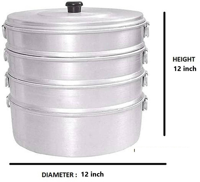 VPSK ALUMINIUM MOMOS STEAMER NO :- 12(Suitable for Home,Hotel, Restaurant & Business) Aluminium Steamer(6 L)