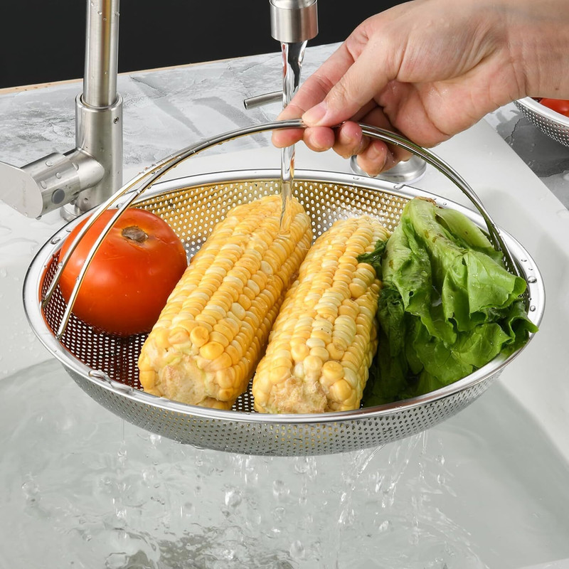 DIVYAMSHOPEE Steam Basket Steamer Stainless Steel Handle Vegetable Fruits Washing Safe Plate Stainless Steel Steamer(1 L)