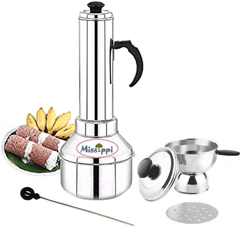 MISSIPPI Stainless Steel Puttu maker / Puttukudam and Chiratta Puttu maker COMBO Stainless Steel Steamer(1.5 L)