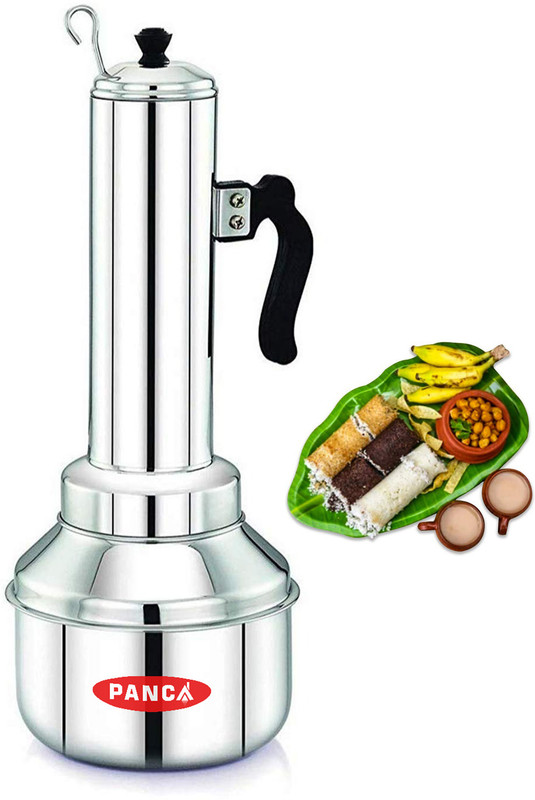 Panca Stainless Steel Premium Puttu Maker Puttu Kodam Chiratta Puttu Kutti Puttu Cooker Puttu Vessel Stainless Steel Steamer(1.5 L)