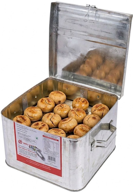 Kaushal Traders Iron/Tin Bati Maker/Oven Food Steamer Iron Steamer(5 L)