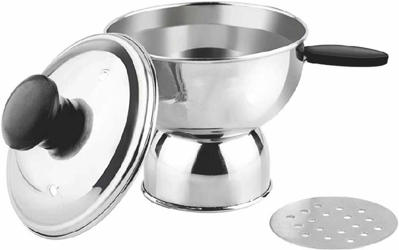 Prithi Home's and Kitchen Chiratta Puttumaker use with Pressure Cooker Stainless Steel Steamer(0.5 L)