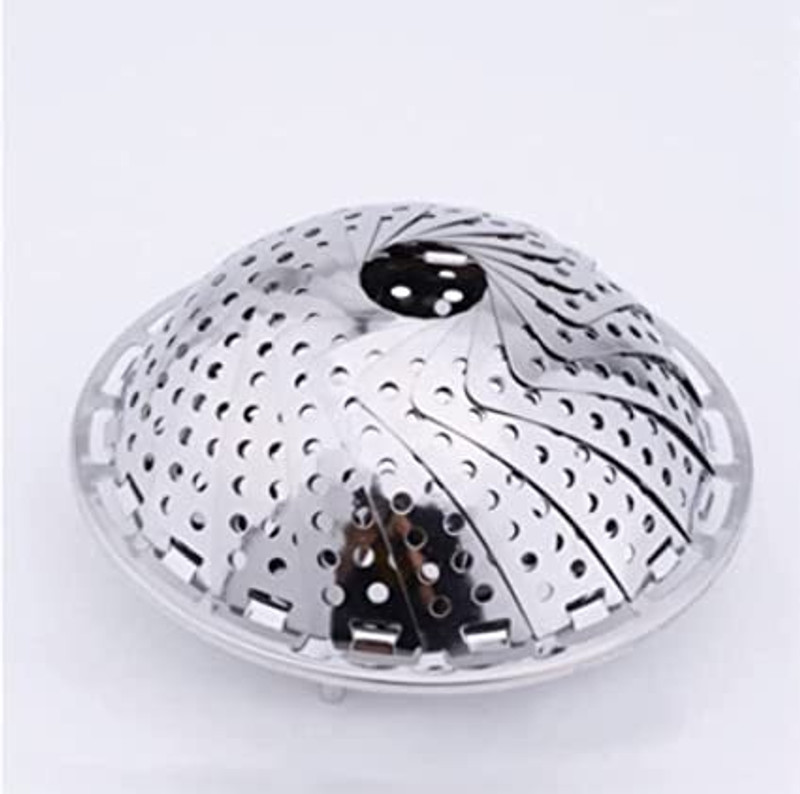 pivotal Stainless Steel Steamer Retractable Metallic Stainless Steel Stainless Steel Steamer(1 L)