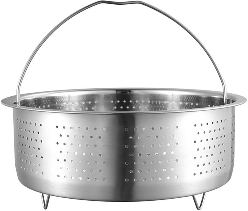 Orivox Stainless Steel Steamer Basket with Handle & Trivet Stainless Steel Steamer(3.61 L)
