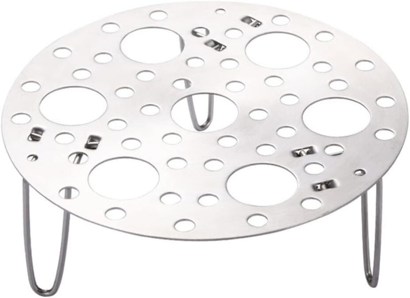 VAVSU 7-Hole Foldable Steamer Egg Rack | Multi-Use Food Basket for Fish, Veggies Stainless Steel Steamer(1 L)