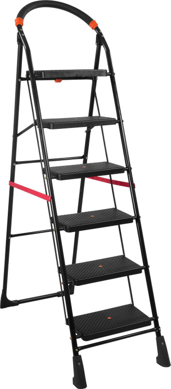 TNT 6 Step Heavy Duty Foldable Step Ladder with Anti-Skid Shoes and Extra Strong Steel Ladder(With Platform)
