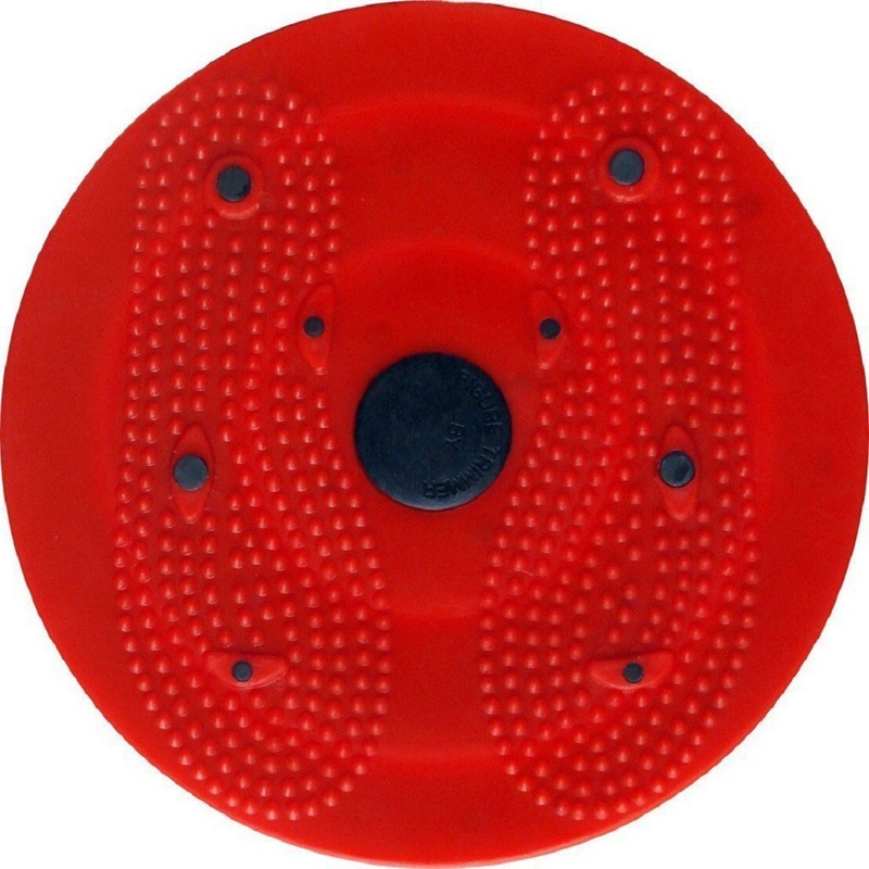 Healthline 5in1 Magnetic Disk Hot Sweating Body Shapers Tummy Twister Rotating Machine Stepper(Red)