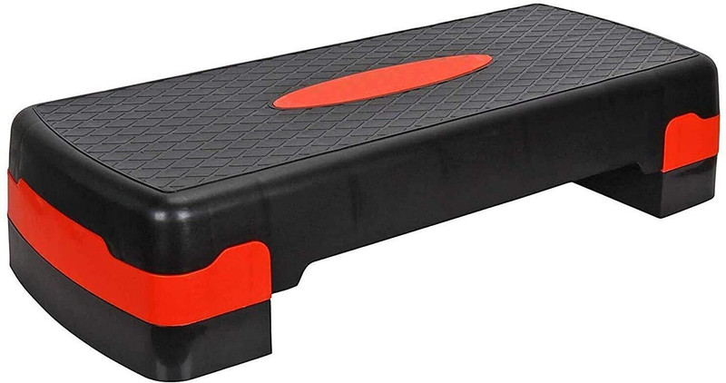 GJSHOP Aerobics Stepper, Adjustable Home Gym Exercise Fitness Stepper, Body Fitness Stepper(Red, Black)