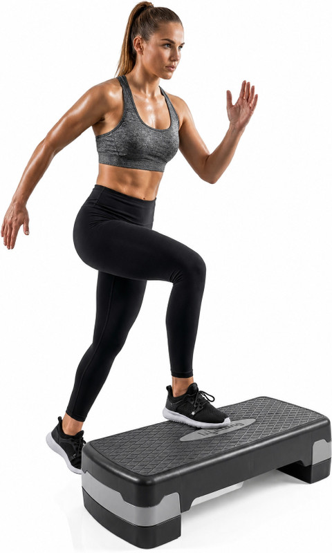 Lifelong LLAS04 Stepper for Exercise at Home - Anti-skid Aerobic Stepper(Grey)