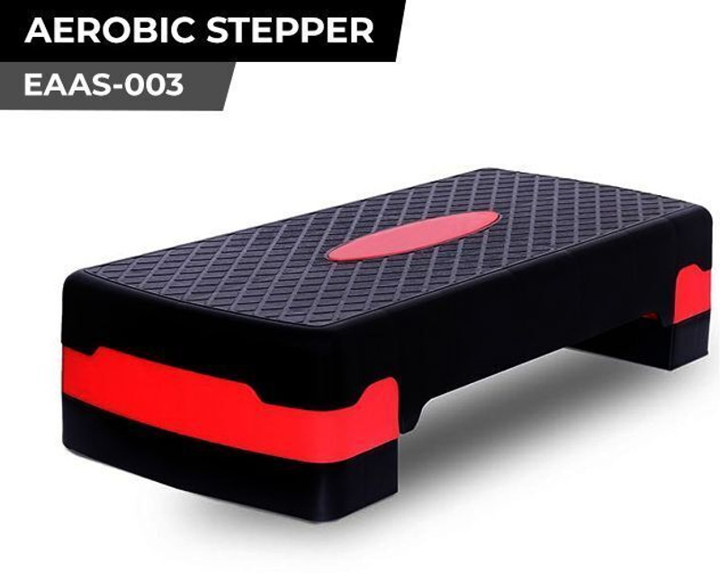 Tungsten Strength Aerobic Stepper- Anti-Slip Adjustable Step Board for Home Workouts & Fitness Stepper(Black, Red)