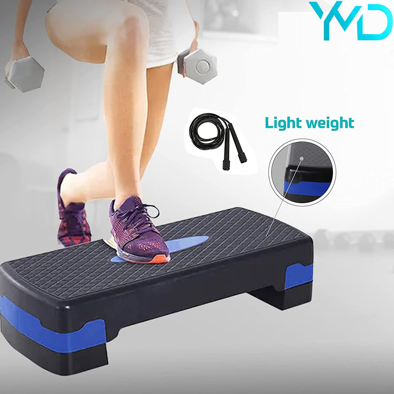 YMD Polypropylene Adjustable Stepper Home Gym Exercise Fitness Stepper Stepper(Black)
