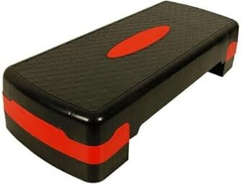 colado Adjustable Step Platform | Non-Slip Fitness Deck | 68cm Length | Red Black Stepper(Red)