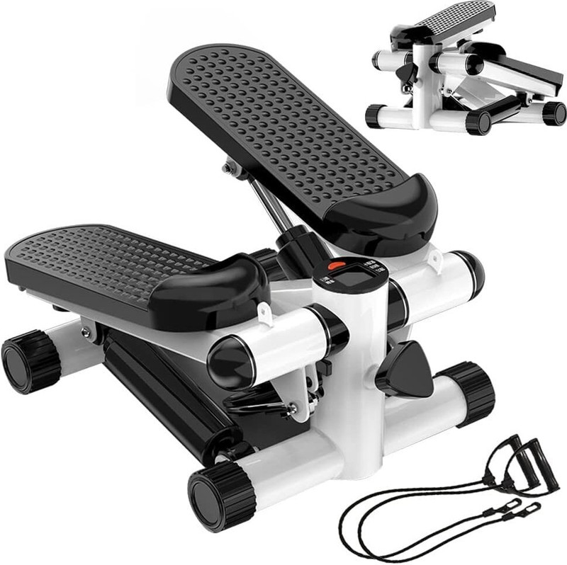 FLOVTRIX Twist Stepper Exercise Machine with Display Monitor & Gym Cardio Exercise. Stepper(White, Black)