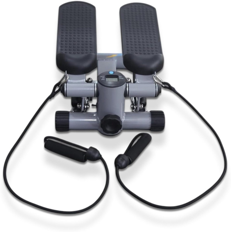 KFS Mini Stepper with Rope | Compact Exercise Machine | Tracks Reps, Time & Calories Stepper(Black)