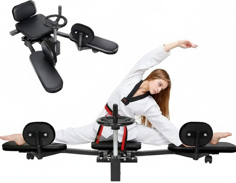 Koryox Professional Leg Stretcher Machine Adjustable 180 Split Trainer Steel Body Stepper(Black)