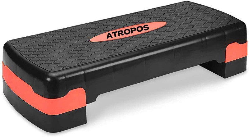 ATROPOS Aerobic Stepper 2 Level Adjustable Workout Fitness Stepper Exercise Platform Stepper(Red)