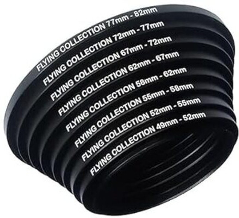 FLYING COLLECTION 49-52, 52-55, 55-58, 58-62, 62-67, 67-72, 72-77, 77-82mm Metal Step Up Rings { 49mm to 82mm } Step Up Ring(49 - 82 mm)