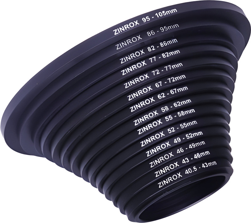 ZINROX 40.5mm to 105mm Step Up Lens Filter Adapter Rings, Set Of 14Pcs - Stepping Ring Step Up Ring(40.5 - 105 mm)