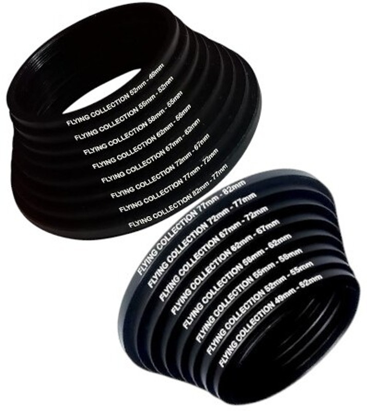 FLYING COLLECTION STEP UP & DOWN RING SET COMBO Step Up & Down Ring Set, 49-82mm & 82-49mm Metal Step Up & Down Ring ( 82-49mm ) Step Up Ring(49 - 82 mm)