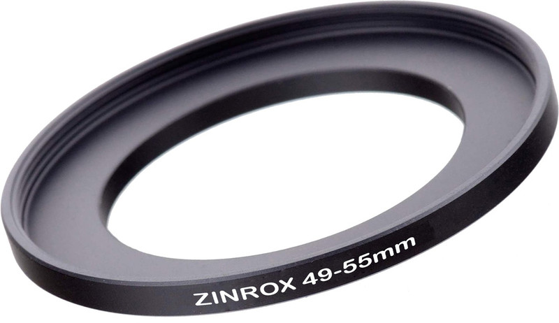 ZINROX 49-55mm Step Up Ring, Set of 1 Piece - Size : 49mm to 55mm Stepping Ring Step Up Ring(49 - 55 mm)