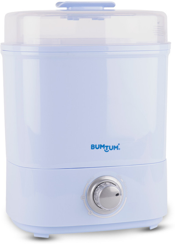 BUMTUM 6 Bottle Sterilizer For Baby Milk Bottles, Sterilizer Hand| Sterilizer Tongs - 6 Slots(Blue)
