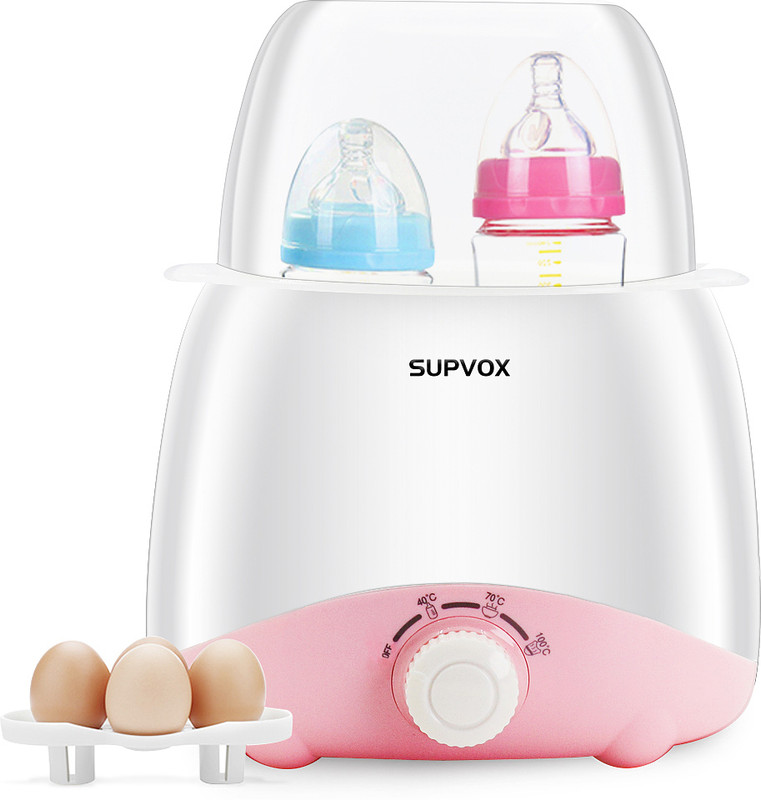 ELEPHANTBOAT Bottle Warmer for Babies Milk Electric 6 in 1 Sterilizer for Feeding Bottles - 2 Slots(Pink)