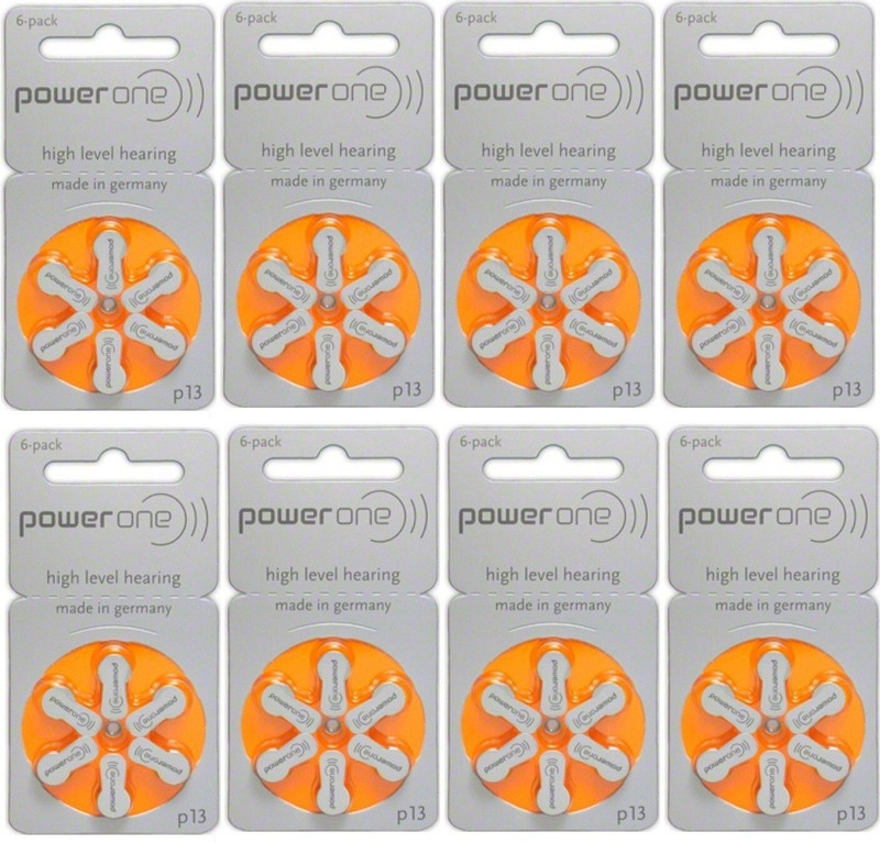 POWERONE P13 Hearing Aid Batteries 1.45V 2 patta (12 battery) Button Cells Stethoscope Case (Silver) p13 Stethoscope Case(Silver)