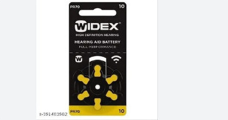 Widex Hearing Aid BAttries Size P10 PAck of 60 battries 10 strip Premium Quality 10 strip Stethoscope Case(Yellow)