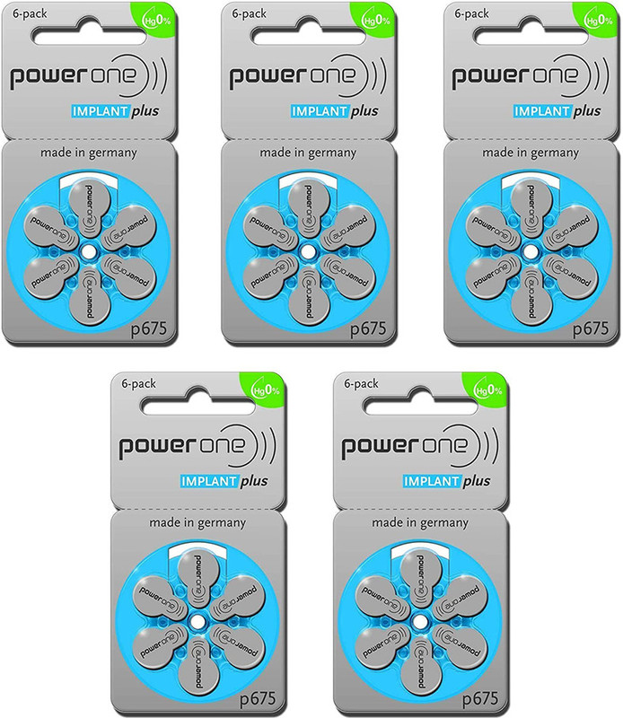 POWERONE P675 Implant Plus Battery 5 Patta ( 30 Batteries) Stethoscope Case(Blue)