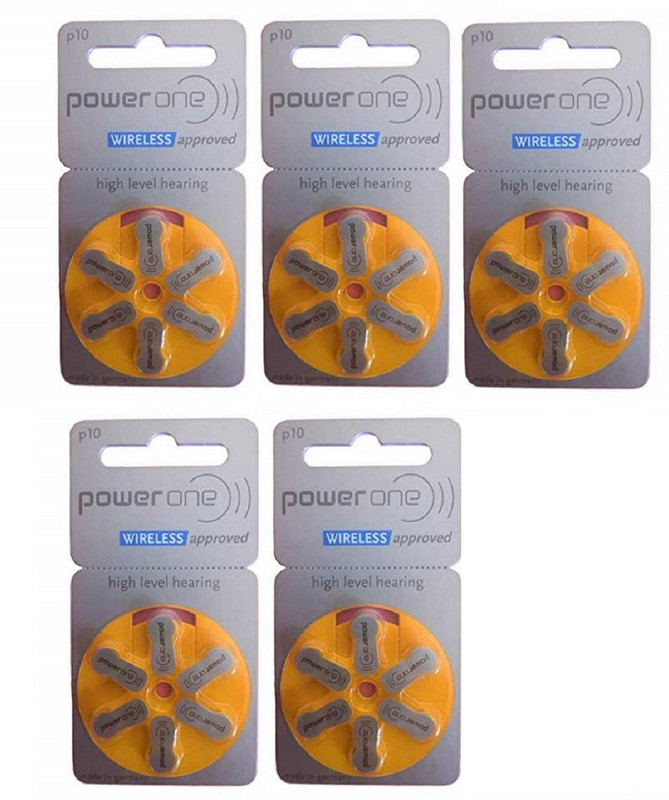 Power one P10 Hearing Aid Battery (6X5 Pack) 30 Nos 10no-30Battery Stethoscope Case(Silver)