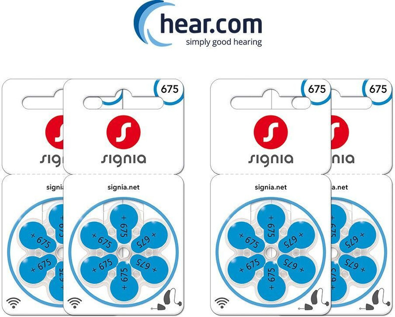 Signia Hearing Aid Battery 675- 12 Batteries 10966600 Stethoscope Case(Blue)